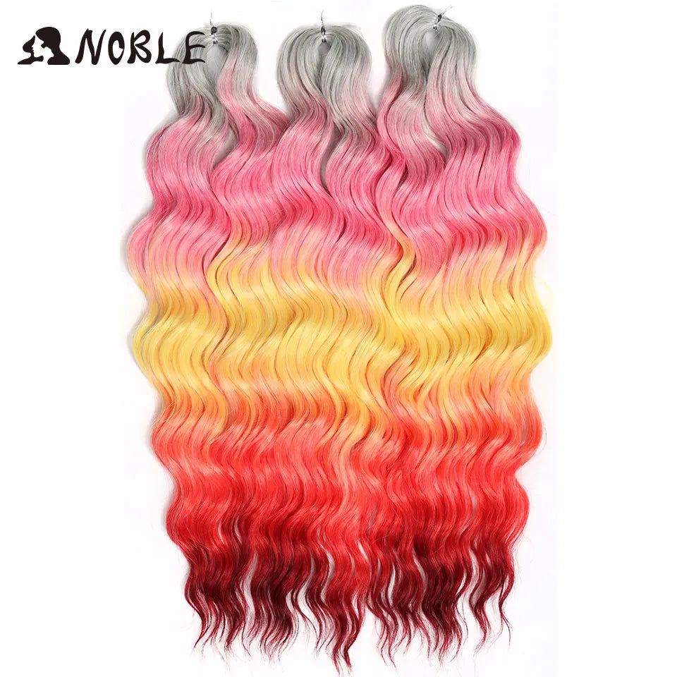 Synthetic Anna Curl Water Wave Crochet Braiding Hair – 24 Inch | 300g | 60 Strands | 88 Ombre & - view 11