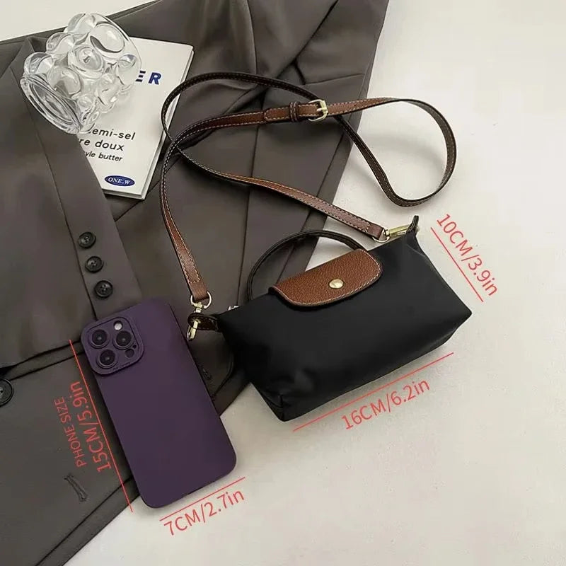 Mini Colorblock Shoulder Bag | Casual & Versatile Zipper Handbag Luxegan