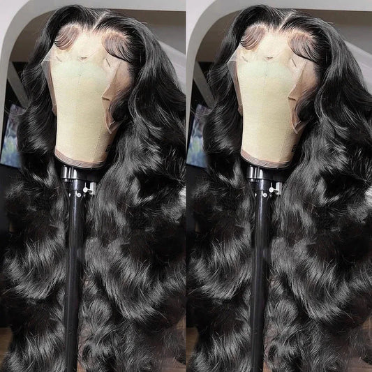 200% Density Body Wave Human Hair Lace Front Wig | 13x6 HD Transparent & 13x4 Loose Wave Frontal Wig (Pre-Plucked Remy) Luxegan