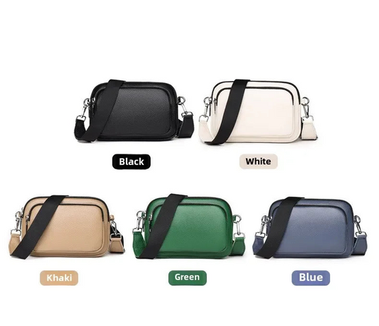 100% Genuine Leather Handbag | Soft Rectangle Crossbody Purse Luxegan