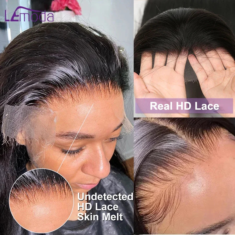 Lemoda Real HD Lace Frontal Wig | Sophisticated "Invisible 13x6" Silhouette | Elegant 250 Density Straight Virgin Hair | "Dignified" High-Performance 12A Grade Human Hair for Radiant Versatile Styling