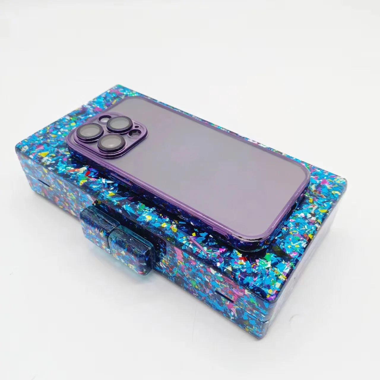 Acrylic Shell Minaudière | Designer Evening Clutch & Shoulder Bag Luxegan