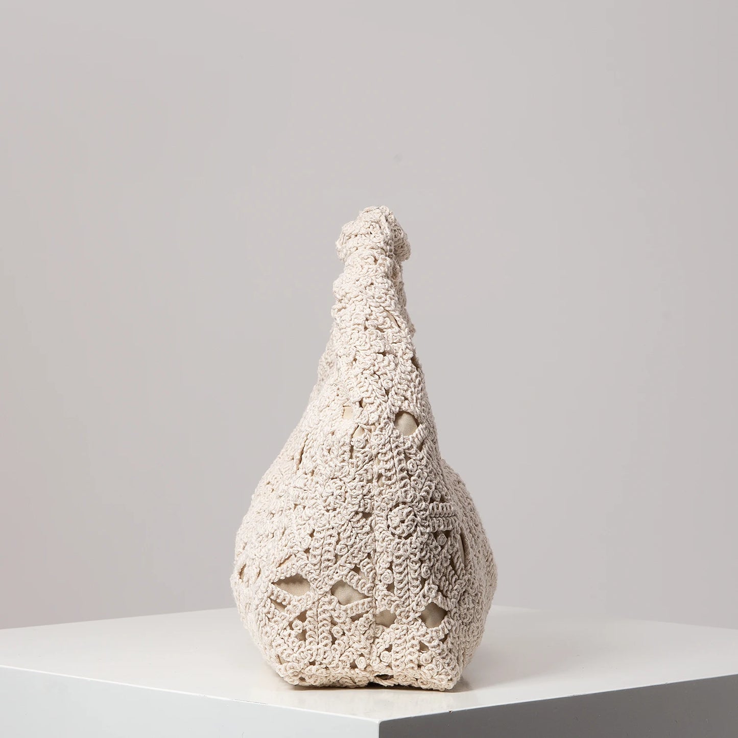 Soft Bohemian Hollow Woven Handbag | Zippered Crochet Beach Tote Luxegan