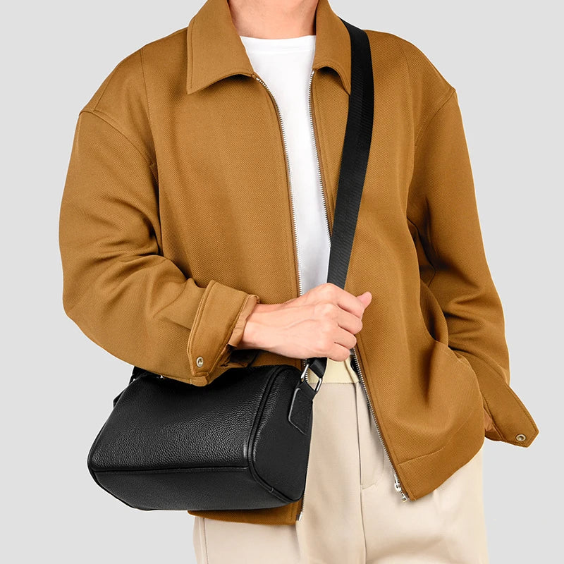 100% Genuine Leather Casual Men's Messenger Bags | Luxury Brand Male Crossbody & Shoulder Bags (Fashion) Luxegan