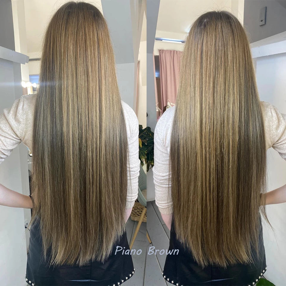 Bone Straight Synthetic Hair Extensions | Yaki Texture | 24–32 Inches