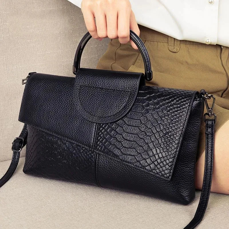 Luxury Designer Soft PU Leather Handbag | Sophisticated Female Flap Purse | Elegant Ladies - view 2