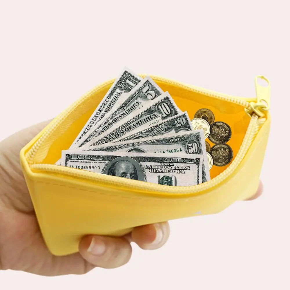 Mini Multifunction Rectangular Wallet | Waterproof Silicone & Nylon Zipper Coin Purse Luxegan