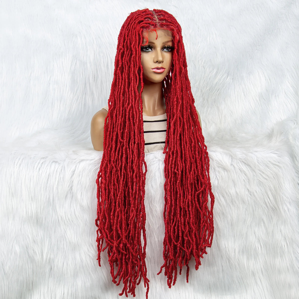 Pink & Blue Braided Wig | Full Lace Butterfly Locs & Dreadlocks