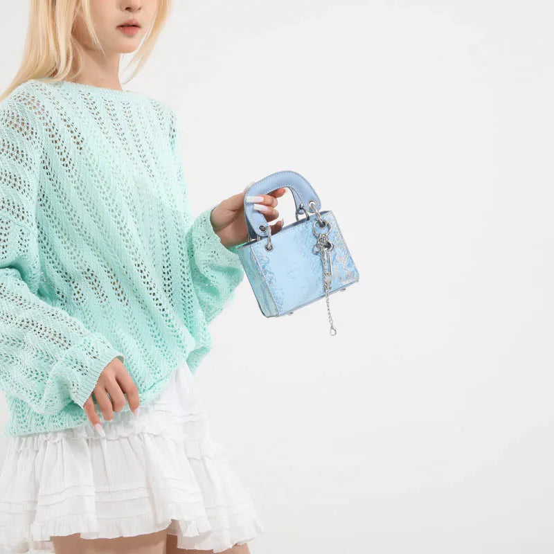 Fashion Classic Women's Mini Handbag | Small Square Bag & Serpentine Crossbody Luxegan