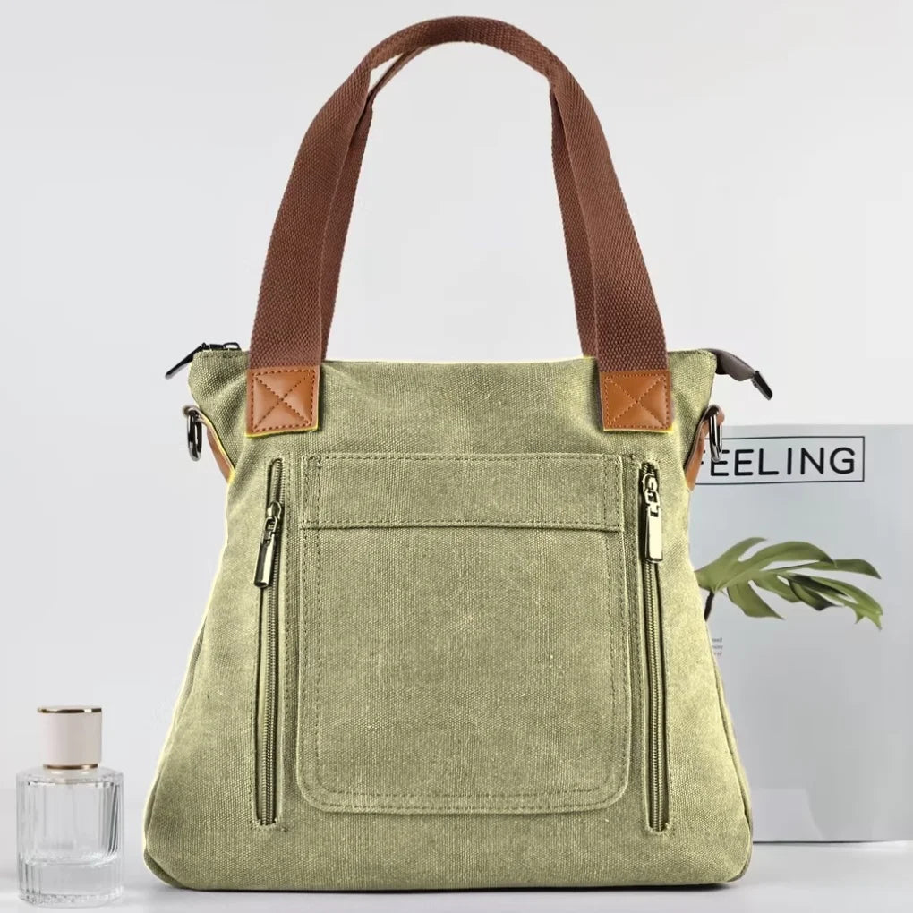Canvas Large Capacity Casual Tote | Versatile Shoulder Crossbody Bag Luxegan