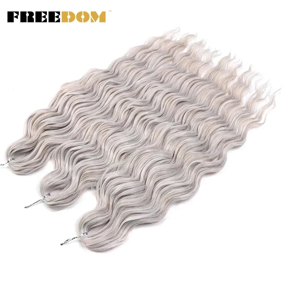 FREEDOM Synthetic Water Wave Crochet Braiding Hair 24 Inch – Ombre & Multi-Tone | 88 Colors | 300g - view 56