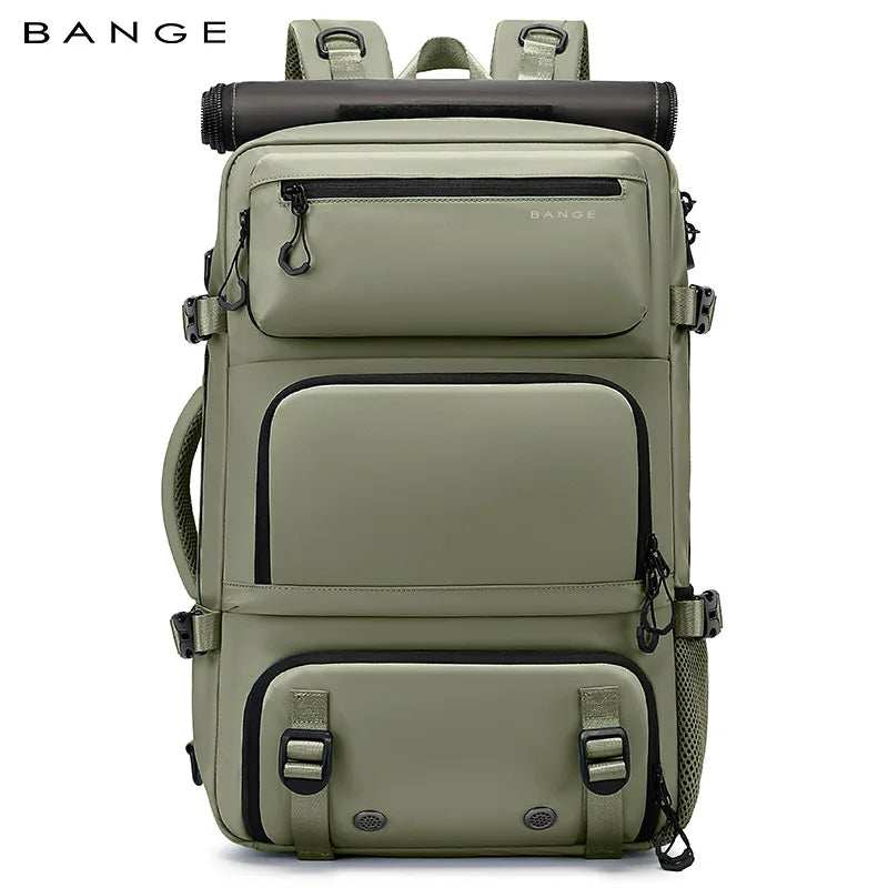 Bange Large Capacity Travel Backpack | Professional Business Bag with Dedicated Shoe Compartment | Waterproof Anti-Theft Backpack for Men & Women | 35L Multi-Functional Commuter Bag (Model BA-1810) Luxegan