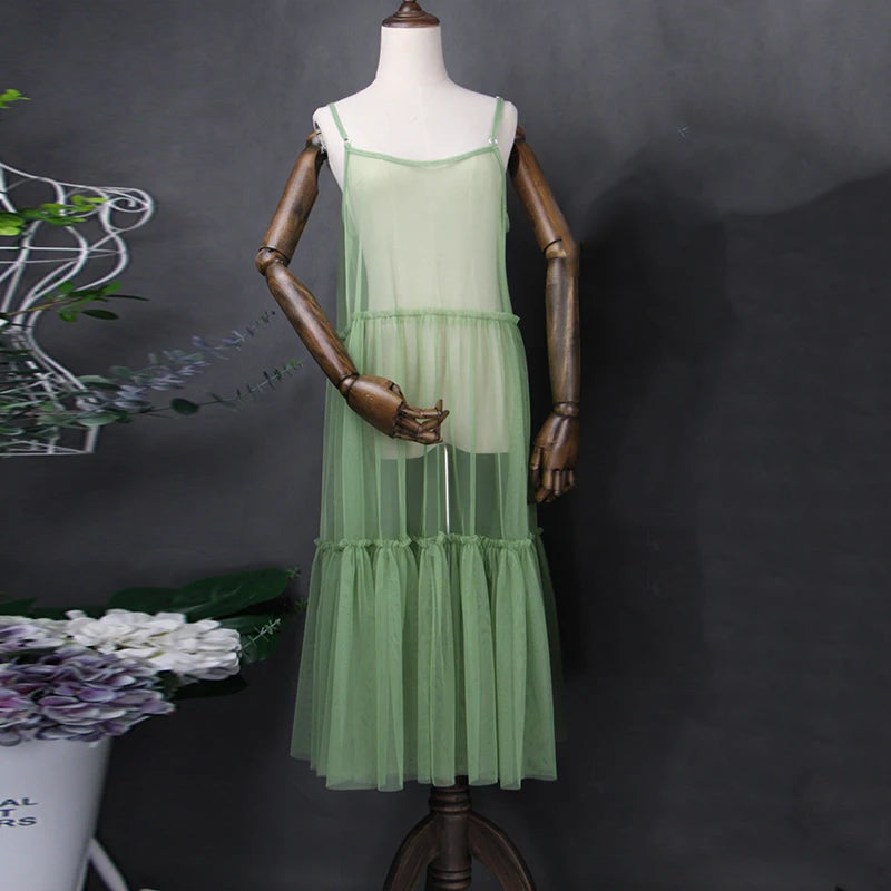 Solid Half High Collar Full-Length Sleeve Ruched Loose Fit A-Line Midi Dress – Natural Waist, Slight Stretch Polyester, All Season