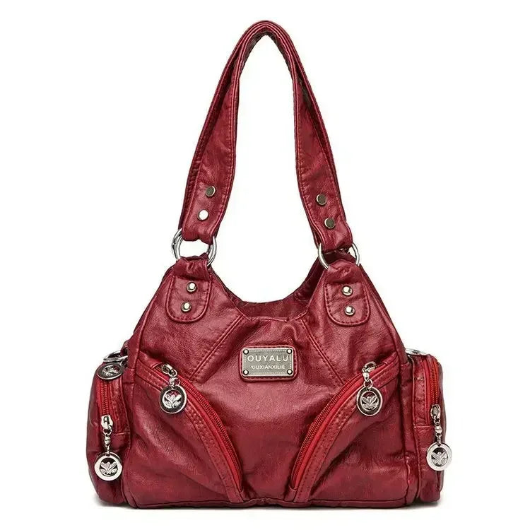 Luxury Structured Square Crossbody | Hard PU Leather Shoulder Bag Luxegan