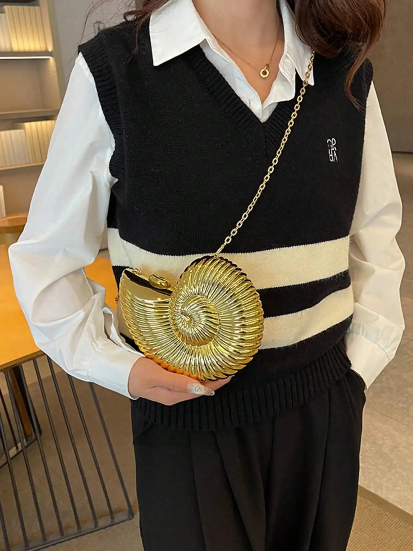 Conch Niche Design Bag | Creative Acrylic Chain Bag & Versatile Crossbody Bag