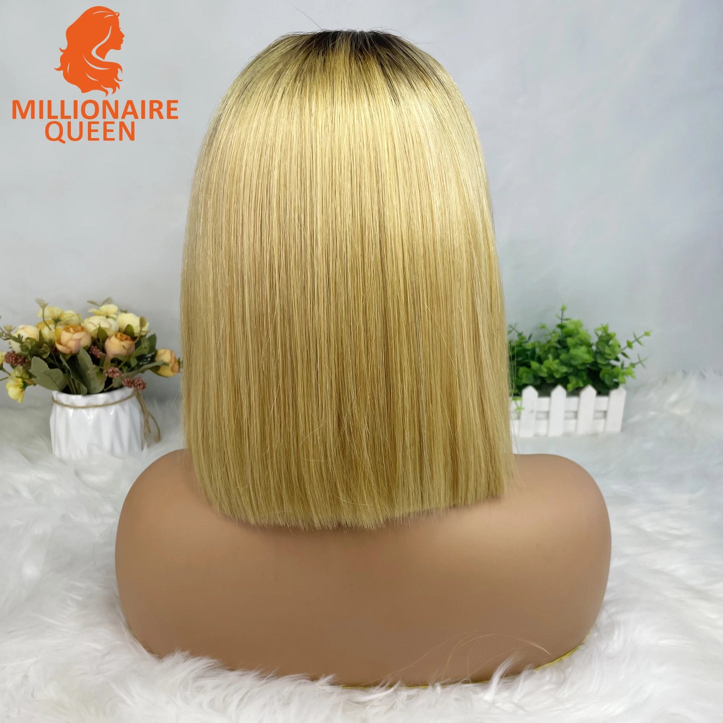 Vietname Super Double Drawn Bone Straight 13x4 Bob Wig with 100% Human Hair Nature Black 250% Density For Black Women