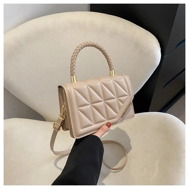 Designer Women's Plaid PU Leather Crossbody Shoulder Bag | Fashionable Trendy Handbag Stylish Accessory Luxegan