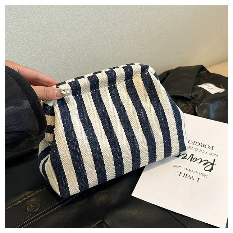 Woven Crochet Purses for Women Beach Clutch Handbags | Dumpling Hobo Casual Colorblock Bag Ladies Ruched Cloud Purse Luxegan