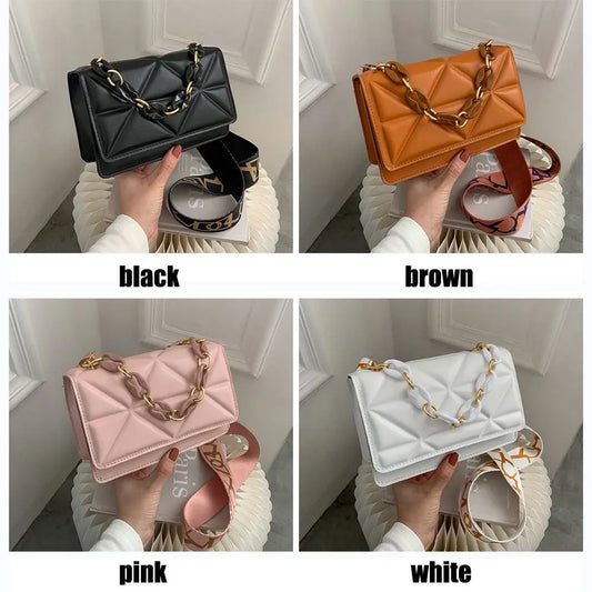 Large Capacity Shoulder Bag Women Female Fashion Casual Handbags | PU Leather Crossbody Clutch Flap Bag Streetwear Accessory Luxegan