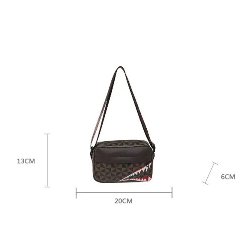 Bolso cruzado creativo con boca de tiburón, monedero simple, bolso para teléfono móvil, bolso cruzado informal de moda, bolso cuadrado pequeño de gran capacidad