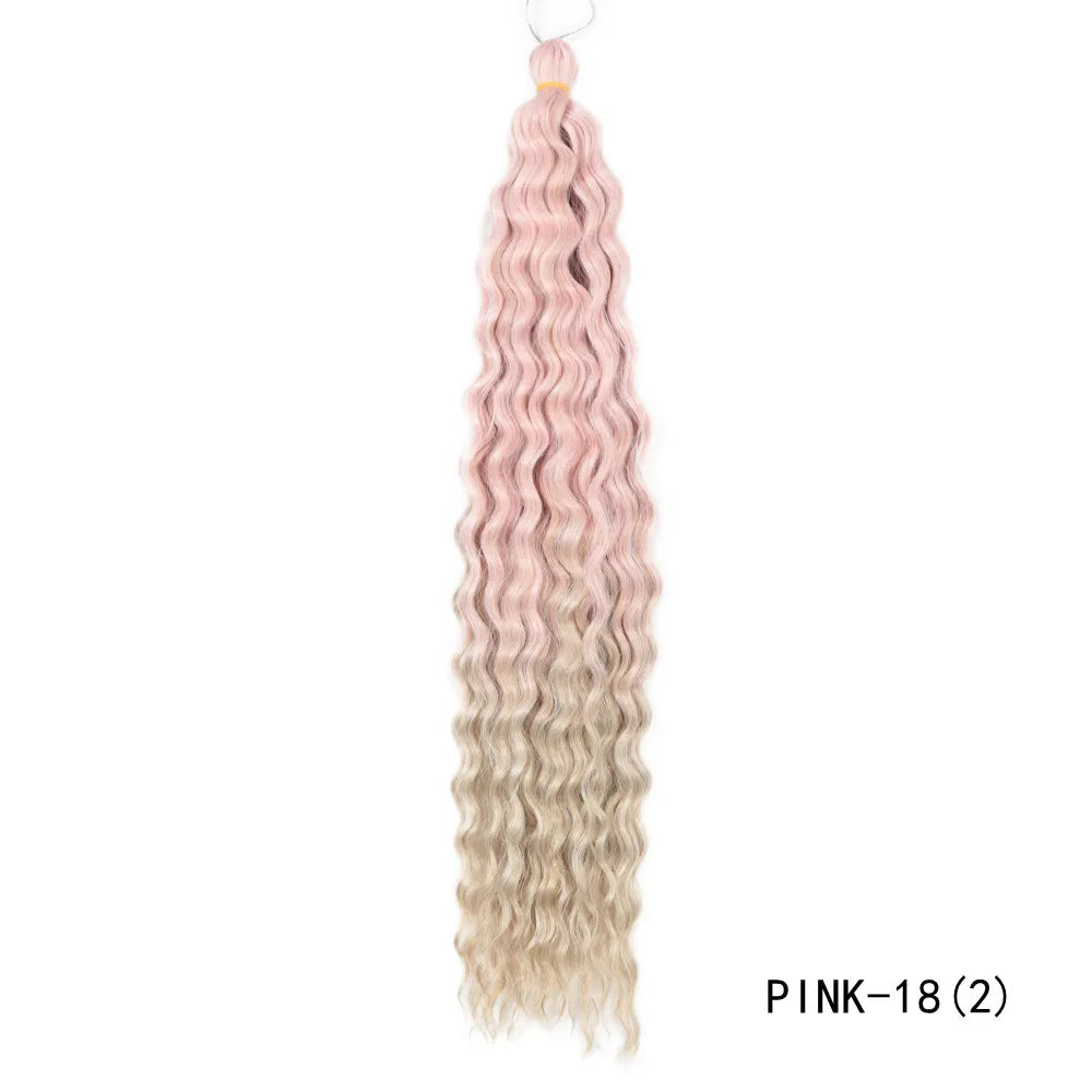 22 Inch Water Wave Twist Crochet Hair | Braiding Extensions