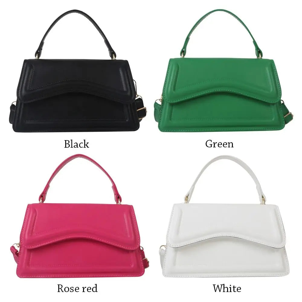 High Quality Solid Color Small Square Crossbody Tote Luxegan