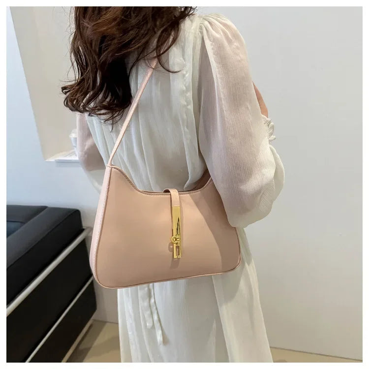 Textured Underarm Bag for Women | Multi-Use Spring Shoulder & Handheld Purse | Niche Fashion Crossbody Daily Accessory Luxegan