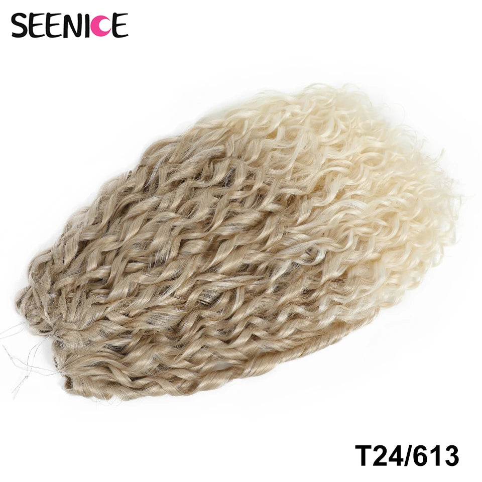 22 Inch Synthetic Water Wave Crochet Hair | Loose Deep Wave Braiding Extensions