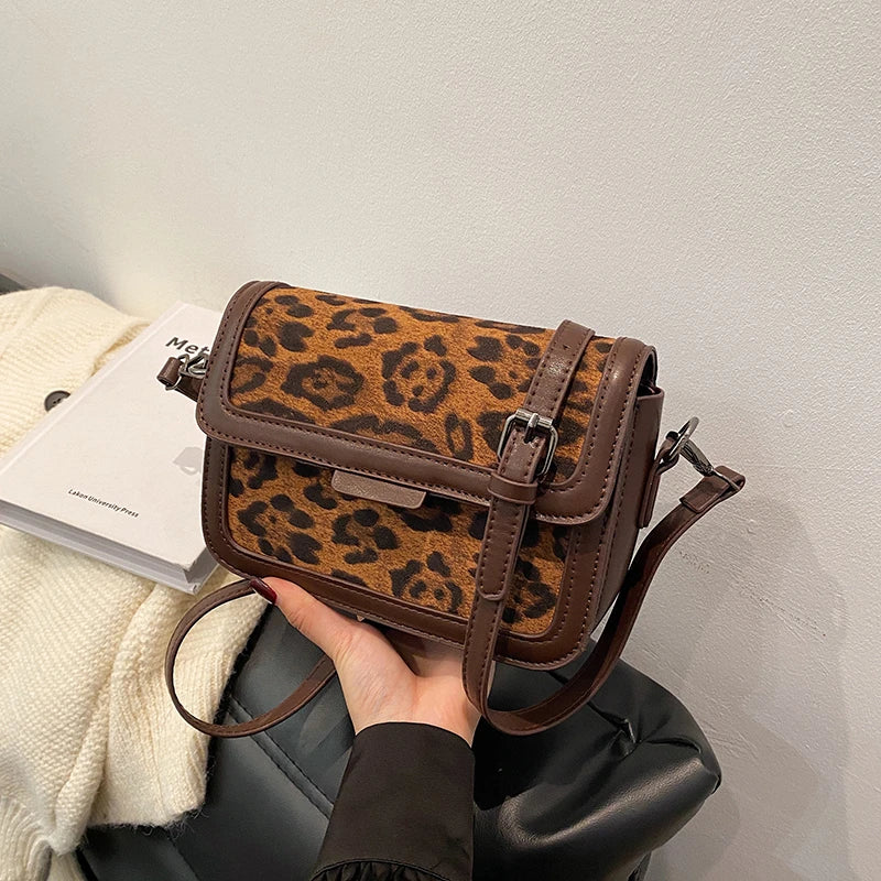 Leopard Print Mini Square Bag | Fashion Crossbody Shoulder Purse Luxegan