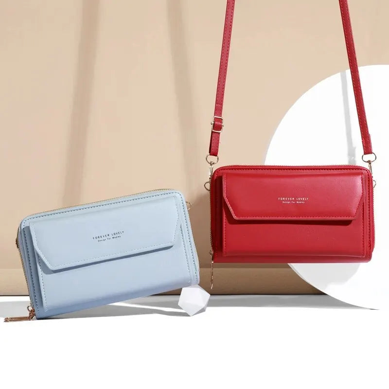 Small Hardshell Crossbody Shoulder Bag | Protective PC Cellphone Bag & Card Holder | Women’s Mini Box Purse Wallet | Durable Lightweight Travel Handbag Luxegan