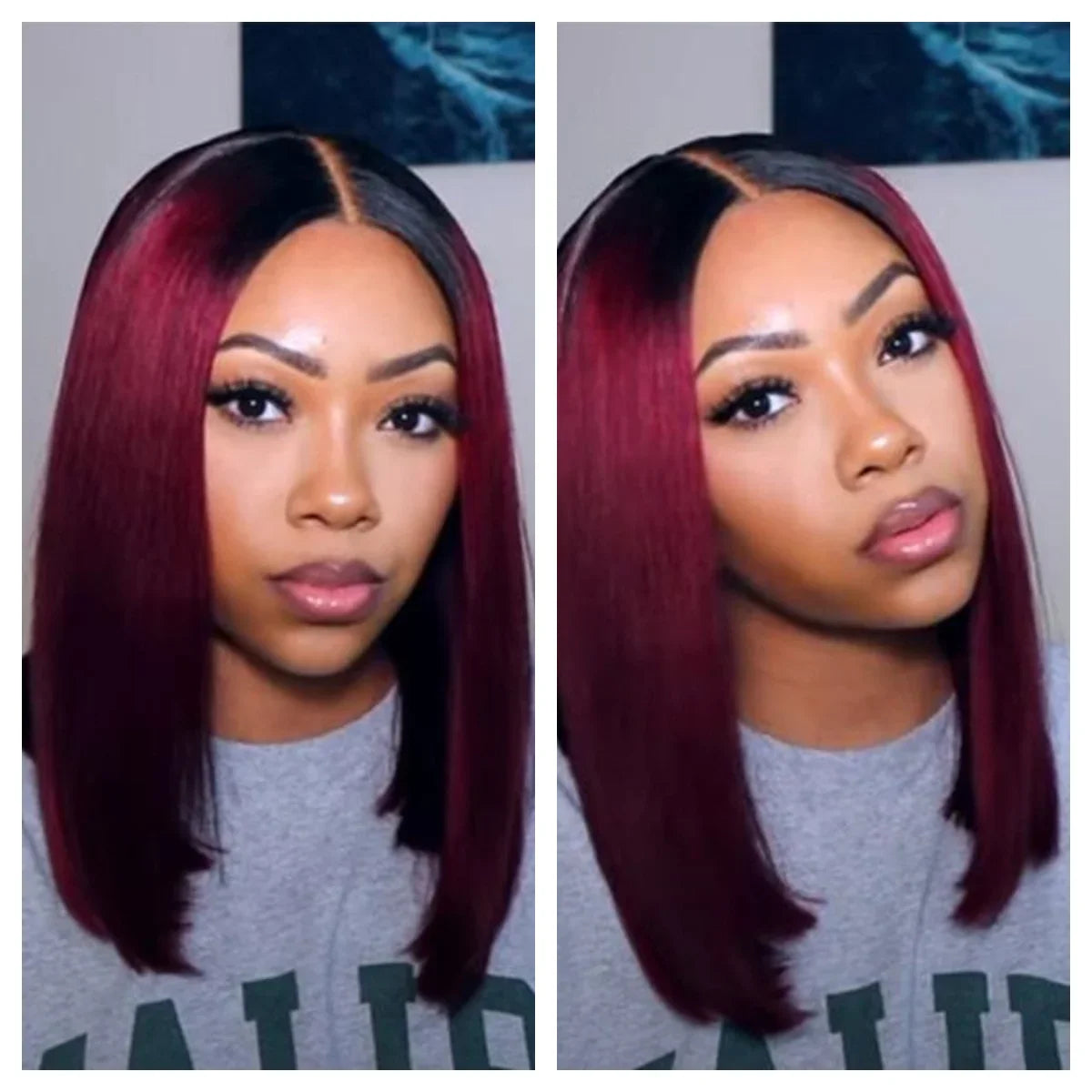 Brazilian Virgin Straight Hair Bundles – 1B/99J Burgundy Red 12A Grade 100% Human Hair Weave (1 - view 3
