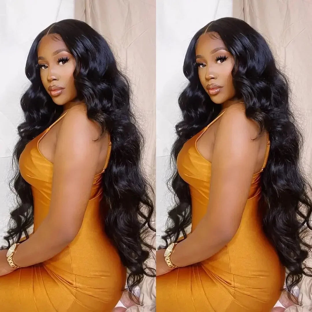 12A Grade Peruvian Body Wave Virgin Human Hair Bundles | 100% Unprocessed Raw Human Hair Weaving | Premium Sew-In Extension Wefts (Up to 30 Inches, Natural Black) Luxegan
