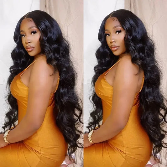 12A Grade Peruvian Body Wave Virgin Human Hair Bundles | 100% Unprocessed Raw Human Hair Weaving | Premium Sew-In Extension Wefts (Up to 30 Inches, Natural Black) Luxegan