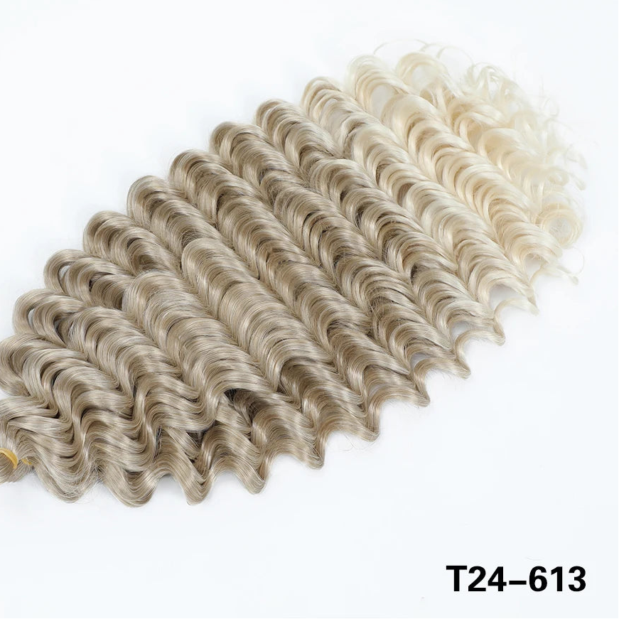 Afro Curly Deep Wavy Twist Synthetic Crochet Hair – 24 Inch | Ombre & Solid Colors | 3–9 Pack - view 9