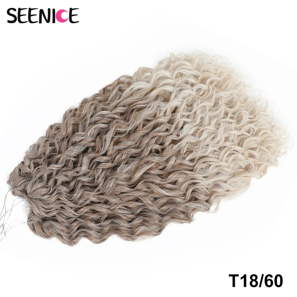 22 Inch Synthetic Water Wave Crochet Hair | Loose Deep Wave Braiding Extensions