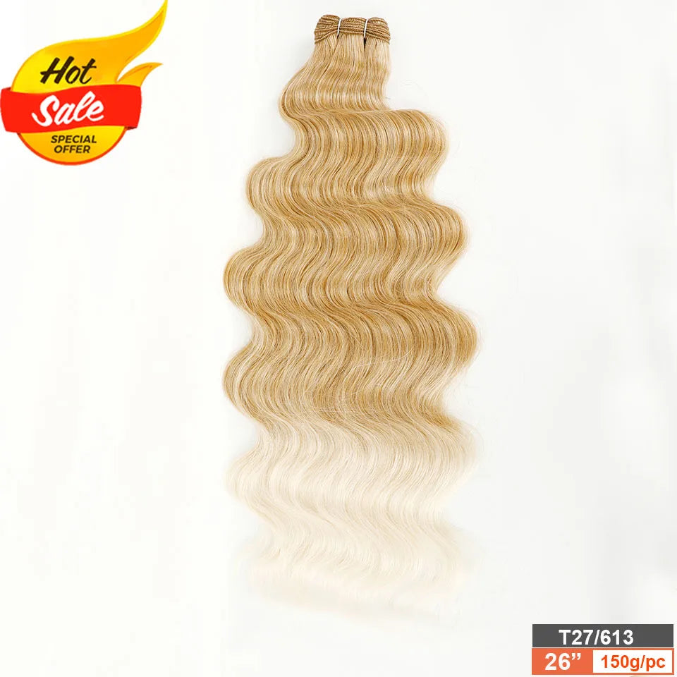 Synthetic Body Wave Hair Extensions | 26–30 Inch | 150–200g