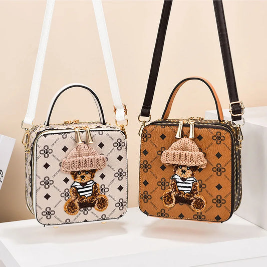 New Fashion Design Leather Women's Bag | Lady Commuter Small Square Bag & Hard Box Handbag Luxegan