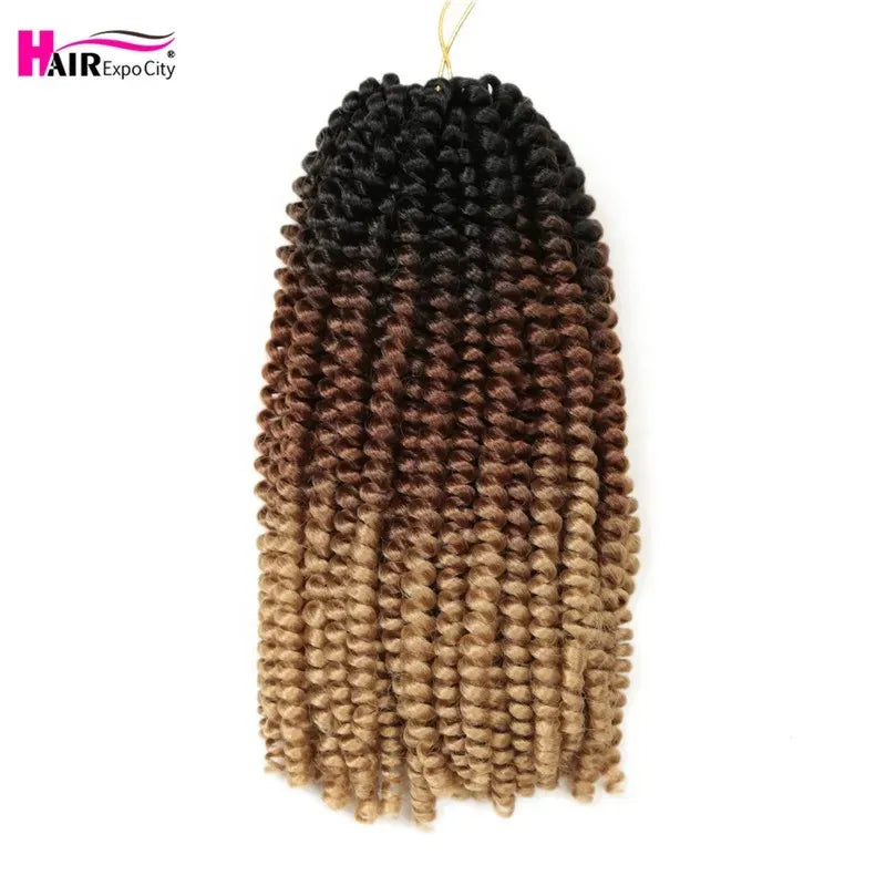Spring Twist Crochet Hair 12 Inch – Afro Fluffy Synthetic Twist Braids | Ombre & Solid | 25 Colors - view 18