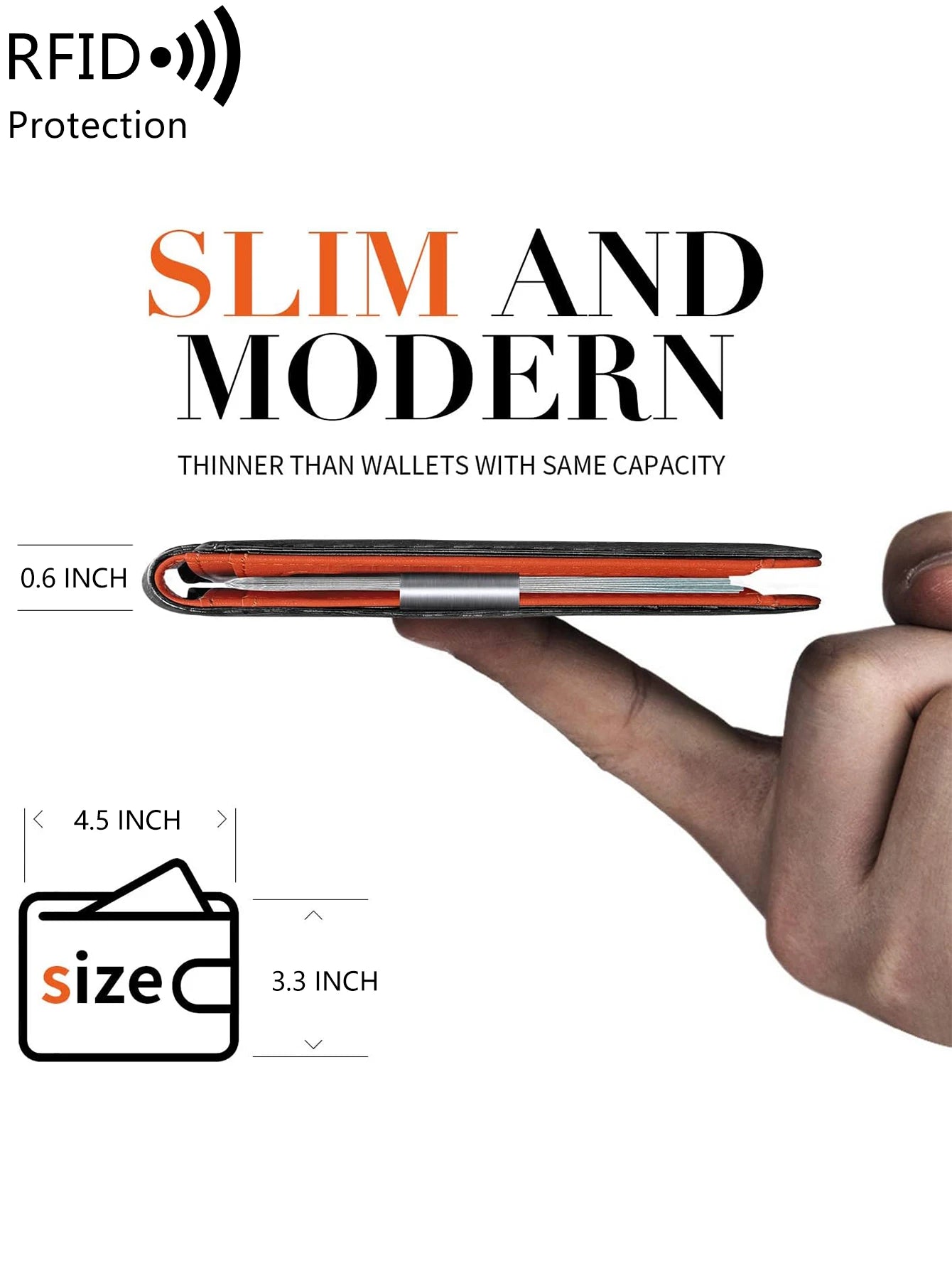Minimalist Fashion Men's Mini Wallet | Sophisticated "Ultra-Thin" Silhouette | RFID-Blocking 11-Card Multifunctional Billfold | "Dignified" High-Performance Portable Essential for Radiant Versatile Styling Luxegan