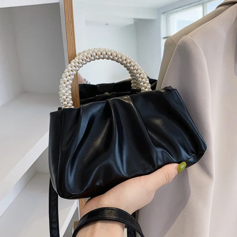 Women's Cloud Bag | New Fashionable Soft Solid-Color PU Leather Single-Shoulder & Crossbody Bag (Simple & Stylish) Luxegan
