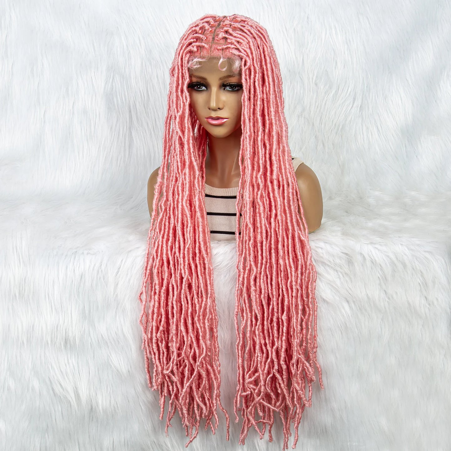 KIMA 36" Colorful Dreadlocks Braids Wig | Full Lace Front & Baby Hair Luxegan