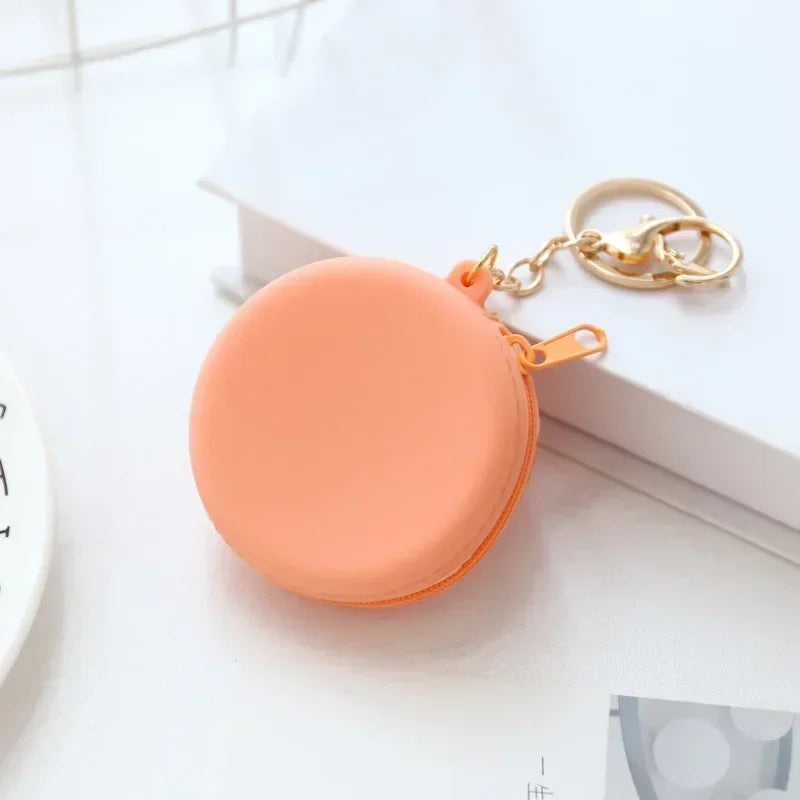 Cute Solid Color Silicone Coin Purse | Mini Cylindrical Clutch Pouch Luxegan