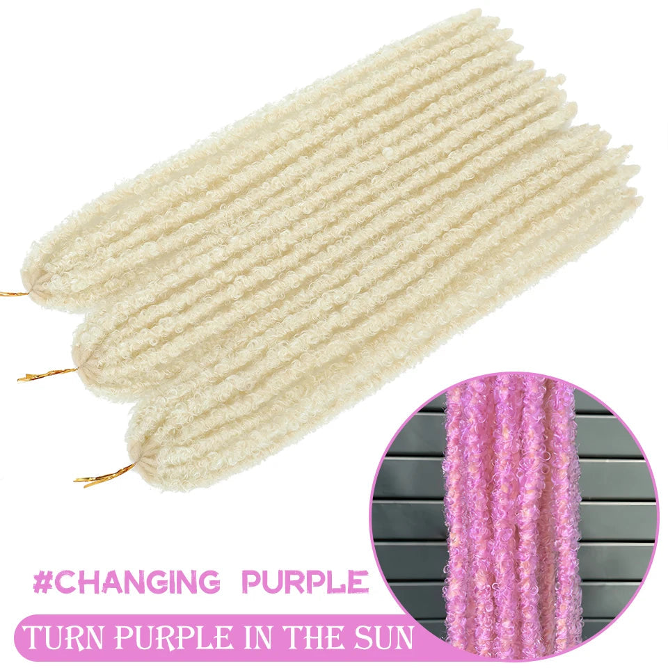 24 Inch Color-Changing Butterfly Locs Crochet Hair | Faux Locs Synthetic Dreadlocks Hair - view 6