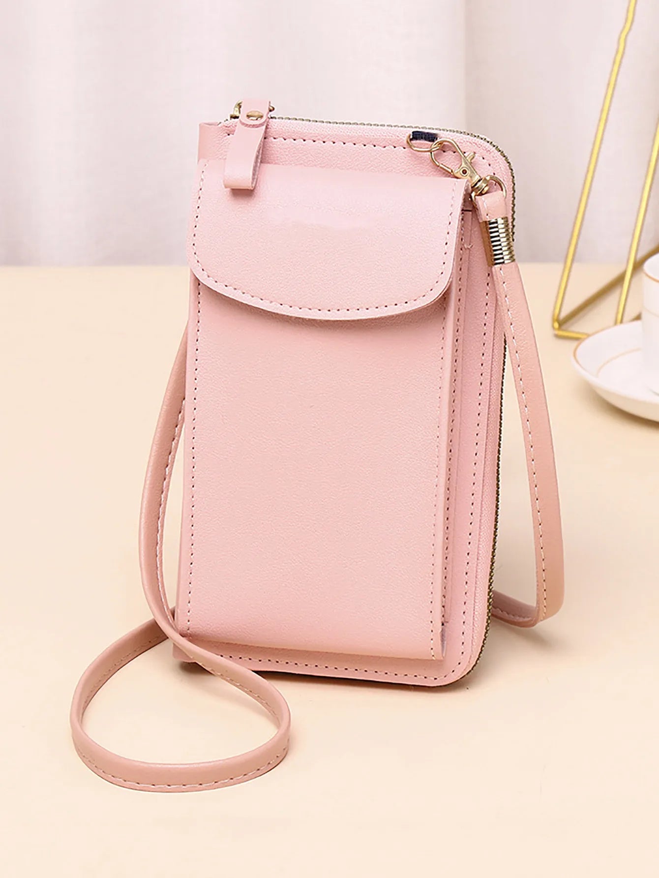Multifunctional PU Leather Cellphone Crossbody Bag Luxegan