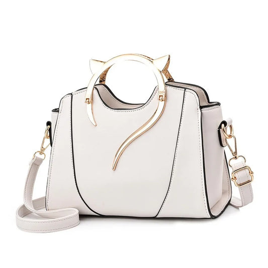 Fashion Leather Shoulder Bag & Chain Purse for Women | Small Crossbody & Trendy Underarm Bag (Square Satchel Handbag) Luxegan
