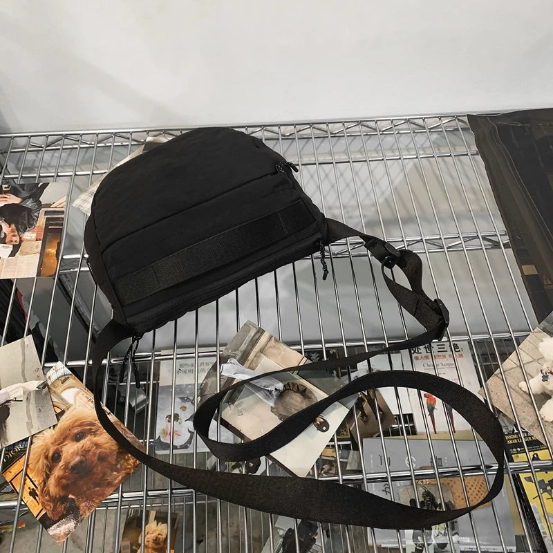 Sling Bag for Cycling & Commuting | Lightweight Large-Capacity Travel Shoulder Bag | Premium Unisex Nylon Sports Waist Pack | Casual Outdoor Shell-Shaped Versatile Crossbody Pack Luxegan
