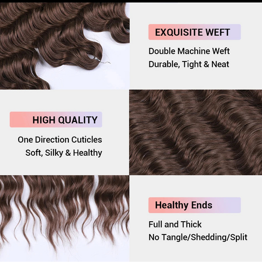 Loose Deep Wave Crochet Hair | 24-Inch Synthetic Braiding Hair Luxegan