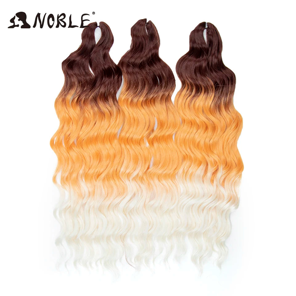 Synthetic Anna Curl Water Wave Crochet Braiding Hair – 24 Inch | 300g | 60 Strands | 88 Ombre & - view 12