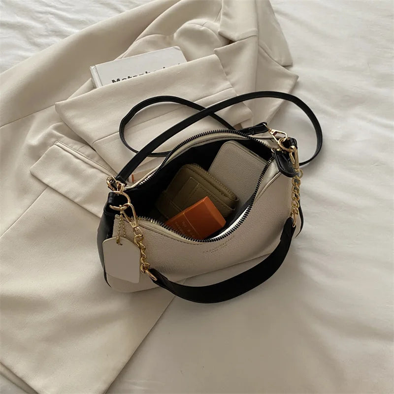 Elegant Vintage PU Leather Underarm Bag Luxegan