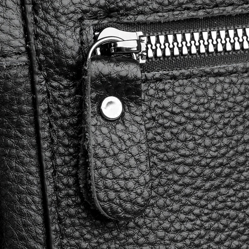 High Quality Genuine Leather Men's Shoulder Bag | Cow Leather Casual Daily Use Crossbody Purse & Handbag (Soft, Solid Color) Luxegan